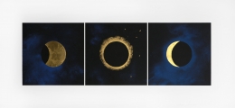 Lita Albuquerque  Solar Eclipse, 1992  Lithograph with gold leaf appliqué