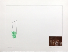 John Baldessari  Raw Prints (Green), 1976 Lithograph, hand-tipped color photograph and embossing