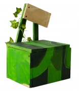 Holly Harrell   Forbidden Soda Stand 2, 2020  Wood, paint, plastic plant