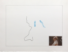 John Baldessari Raw Prints (Blue), 1976 Lithograph, hand-tipped color photograph and embossing