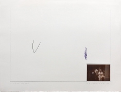 John Baldessari Raw Prints (Purple), 1976 Lithograph, hand-tipped color photograph and embossing