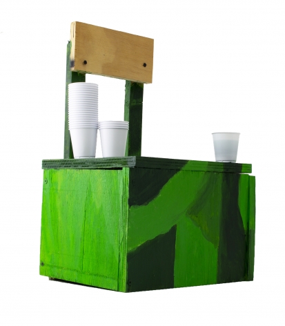 Holly Harrell  Forbidden Soda Stand 1, 2020  Wood, paint, plastic cup, resin
